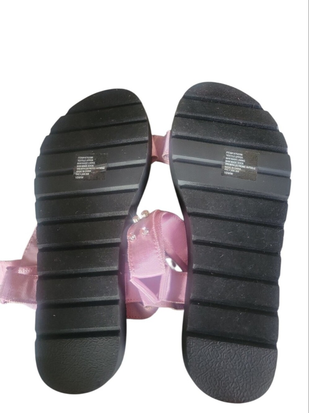 torrid Pink Crystal-Embellished Strappy Flat Sandals - Picture 10 of 10